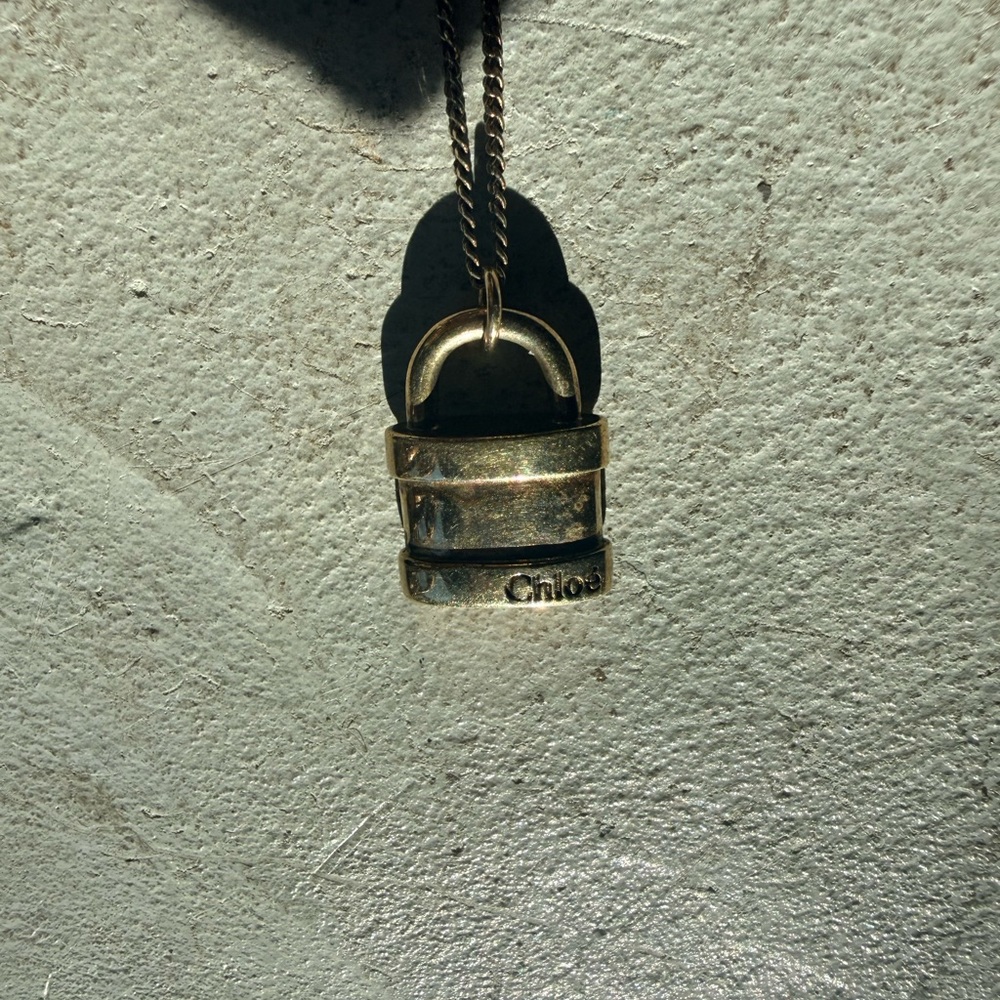 Chloé Gold Paddington Padlock Necklace